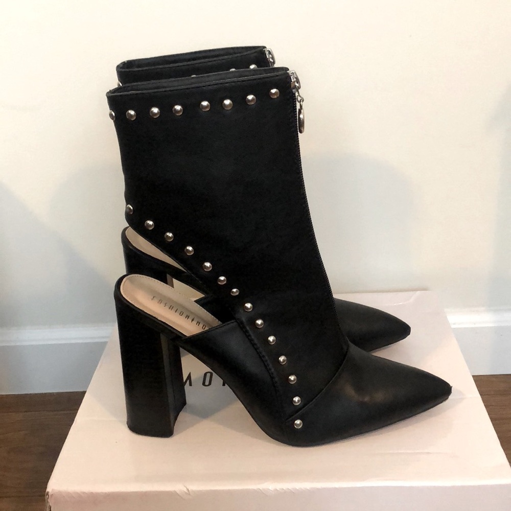 Fashionnova Black Cutout Booties